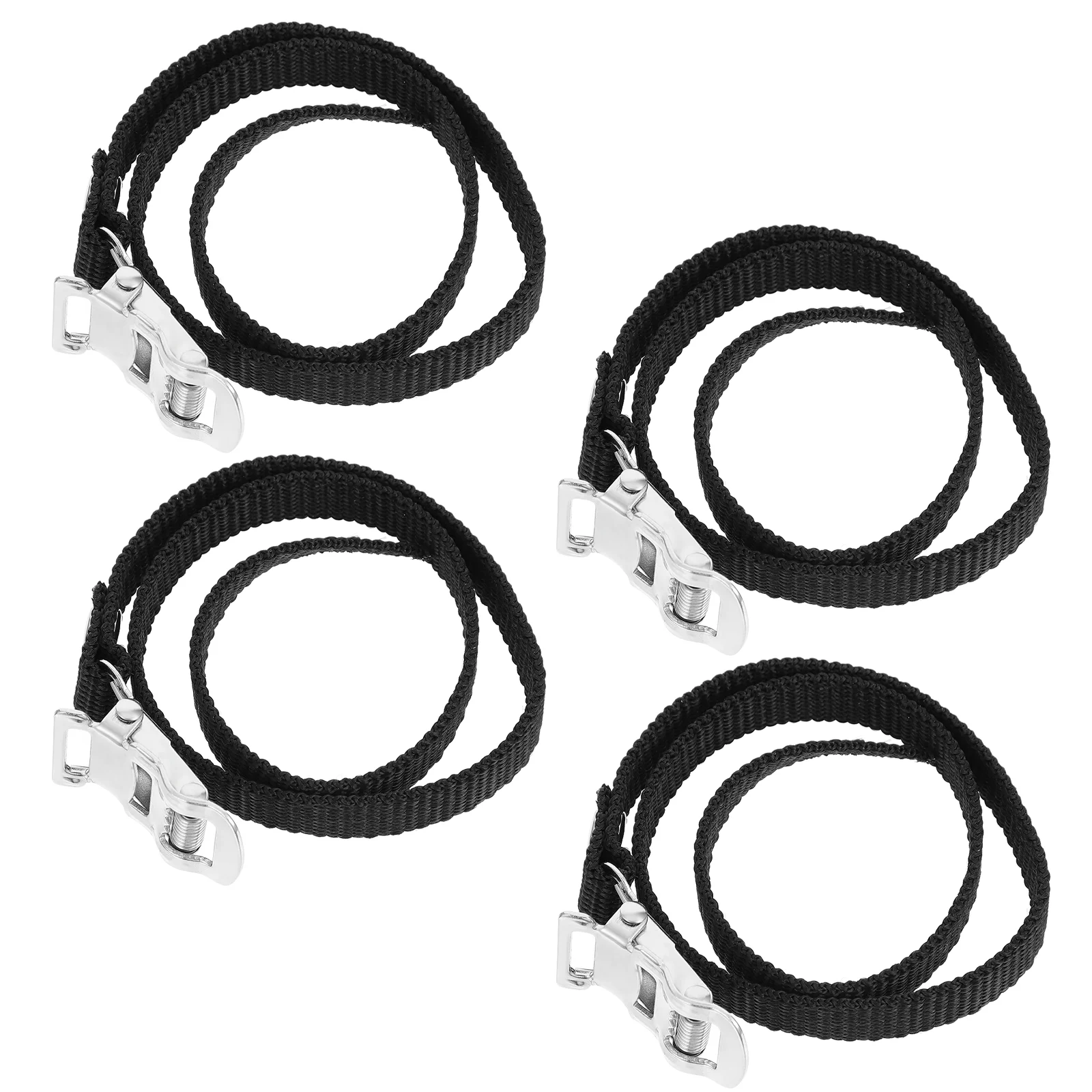 4 Pcs Bike Strap Workout Bikes Accessories Riding Foot Pedal Bicycles Toe Fitness Straps Replacement Mountain Pedals