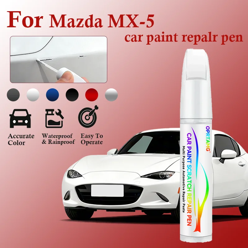 

Ручка-корректор для ремонта лакокрасочного покрытия Mazda MX-5 2008-2025, средство для удаления царапин, DIY, черный, белый, серебристый, красный, синий, коричневый, автоаксессуары