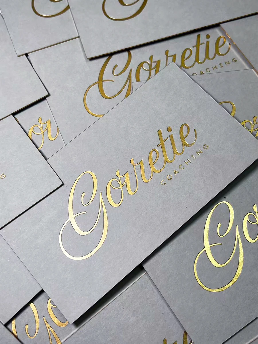 Custom Luxury Business Cards Premium Specialty Paper with Gold Foil Stamping Personalized Elegant Branding Cards