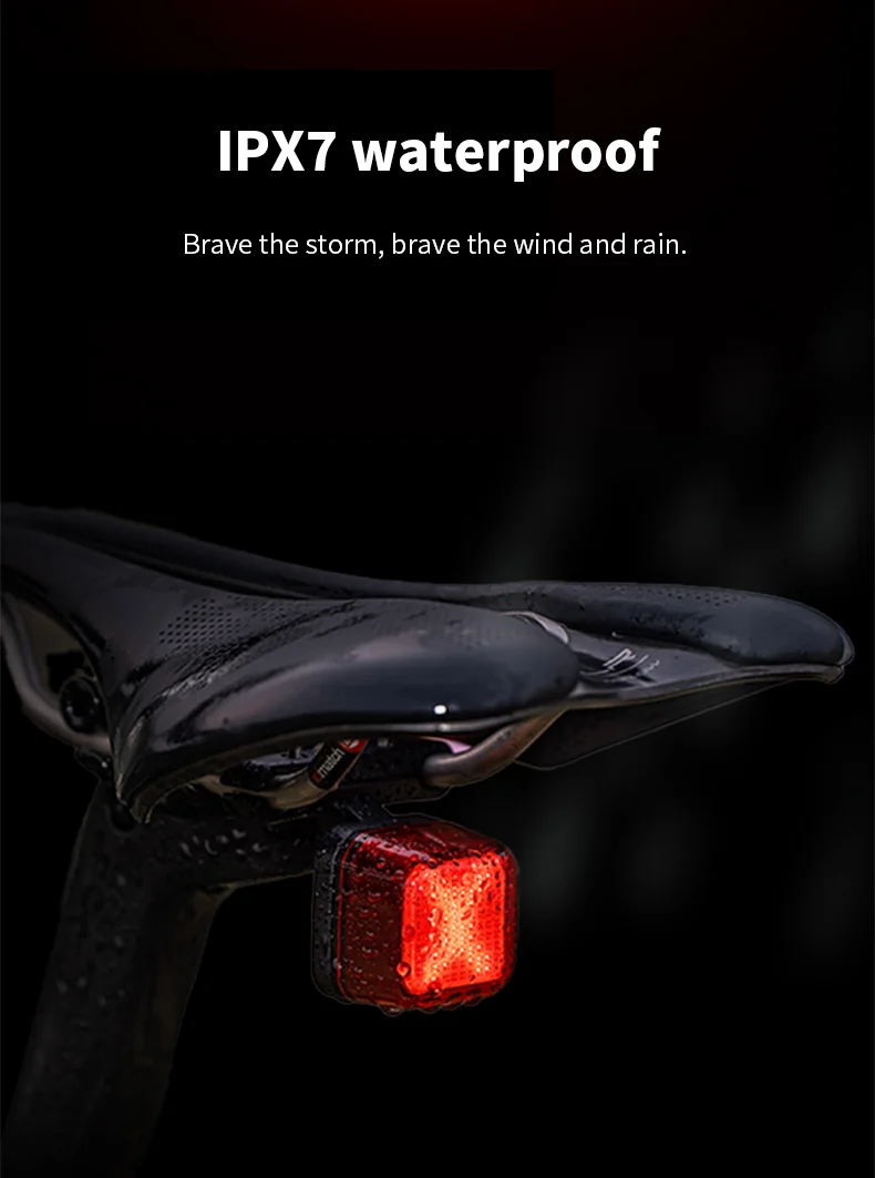 XOSS Nebula Intelligent Emoji Bicycle Tail Light Brake Sensing Night Riding Taillight Auto Start-Stop IPX7 Waterproof Tail Light