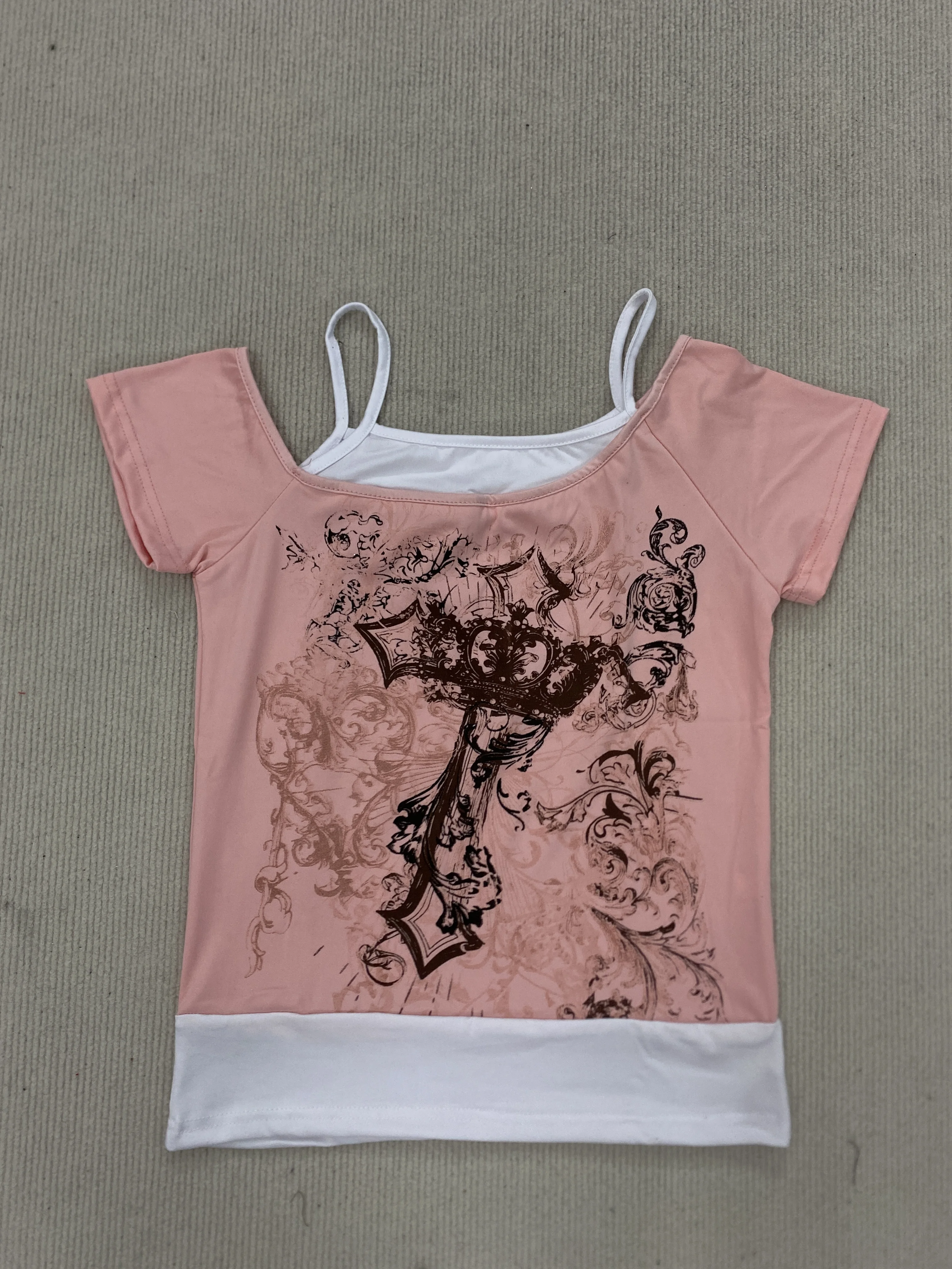 

Весенне-летний новый женский топ с короткими рукавами, простая повседневная универсальная модная розовая футболка, женский топ