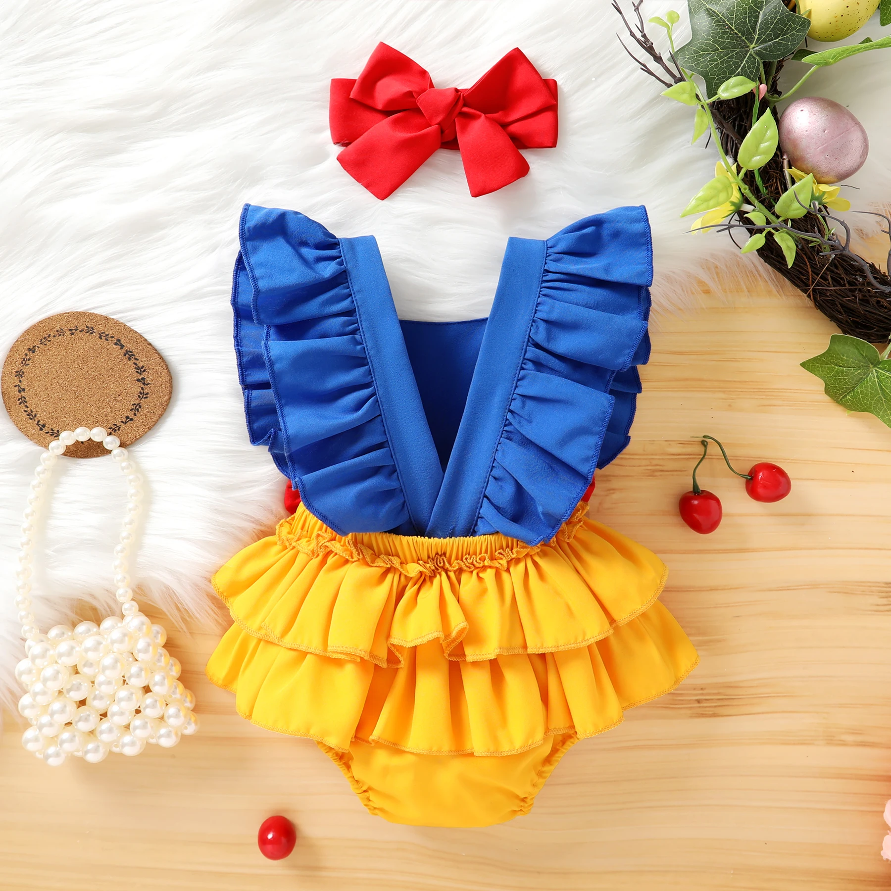 Newborn Baby Girl Cute Romper Pleated Sleeveless Bow Princess Summer Dress