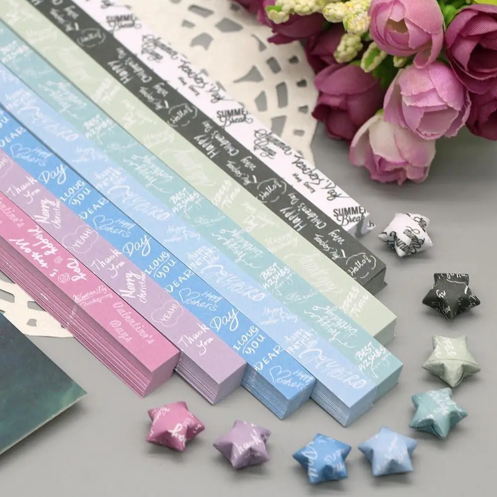 540 Sheets Origami Paper Stars DIY Hand Crafts Origami Lucky Star Paper Folding Origami Star Paper Strips for Paper Arts Crafts