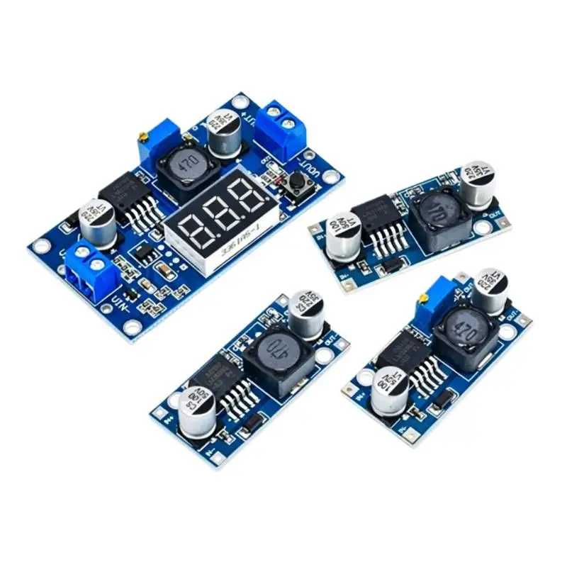 LM2596 LM2596S Overcurrent Protection DC-DC Step Down Power Module LED Voltmeter Adjustable Power Supply for DIY Electronic Gad