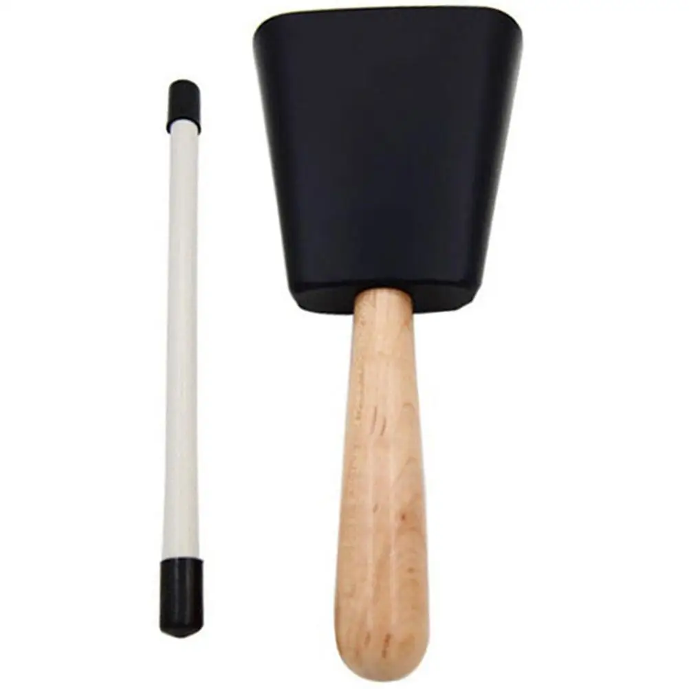 

Metal Cowbell Kids Music Instrument Durable Wood Child Cheering Singing Drum Accessory Outdoor Wedding Classroom Agriculture Use