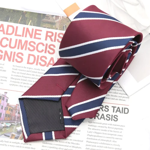 Imagen 2 del producto Corbata JK a rayas de 7cm, regalo de Año Nuevo, corbata de estilo Preppy para graduación, eventos en el campus, corbata escolar, accesorios para fiesta de boda