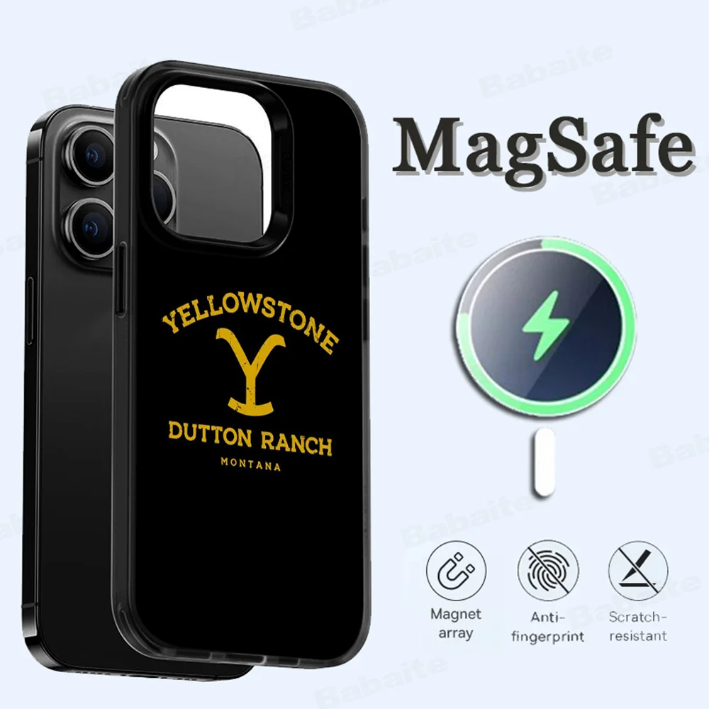 

Yellowstone TV Show Phone Case Magnetic Case For IPhone 16 14 13 12 11 15 Pro Max Plus For Magsafe Wireless Charge Cover