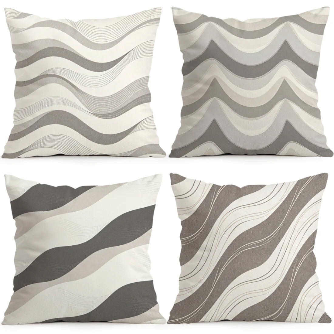 Irregular Wavy Lines Pillowcase Printed Polyester 40/45/50cm Throw Pillowcover Decorative Sofa Cushion Pillowslip Home Decor
