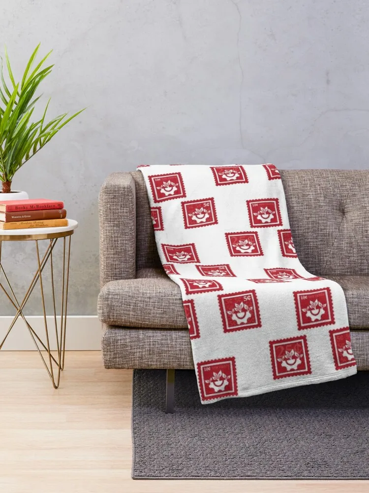 Environmental Engineering Cherry Red & White Stamps College Earth Science Major Ecology Physics Graduate School Cl Throw Blanket