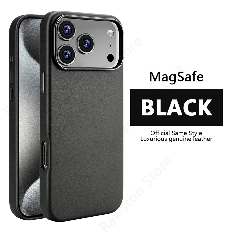 Offizielles Magnetisches Lederetui für Apple iPhone 17 Pro Max 16 13 12 14 15 Plus Original MagSafe für MagSafe Cover Zubehör