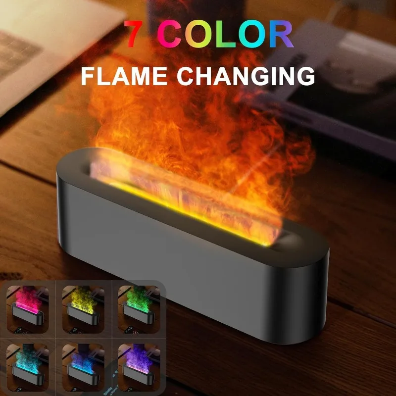 

Flame essential oil diffuser, upgrad light aromatherapy diffuser, oil diffuser, air humidifier, , bedroom, office, yoga, timer,
