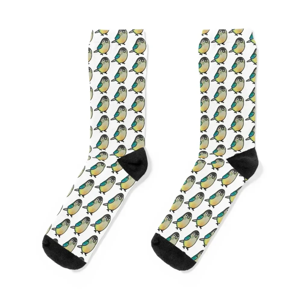 Chubby Green Cheek Yellow-sided Turquoise Conure Socks gifts FASHION Stockings compression ankle Socks Women Men's