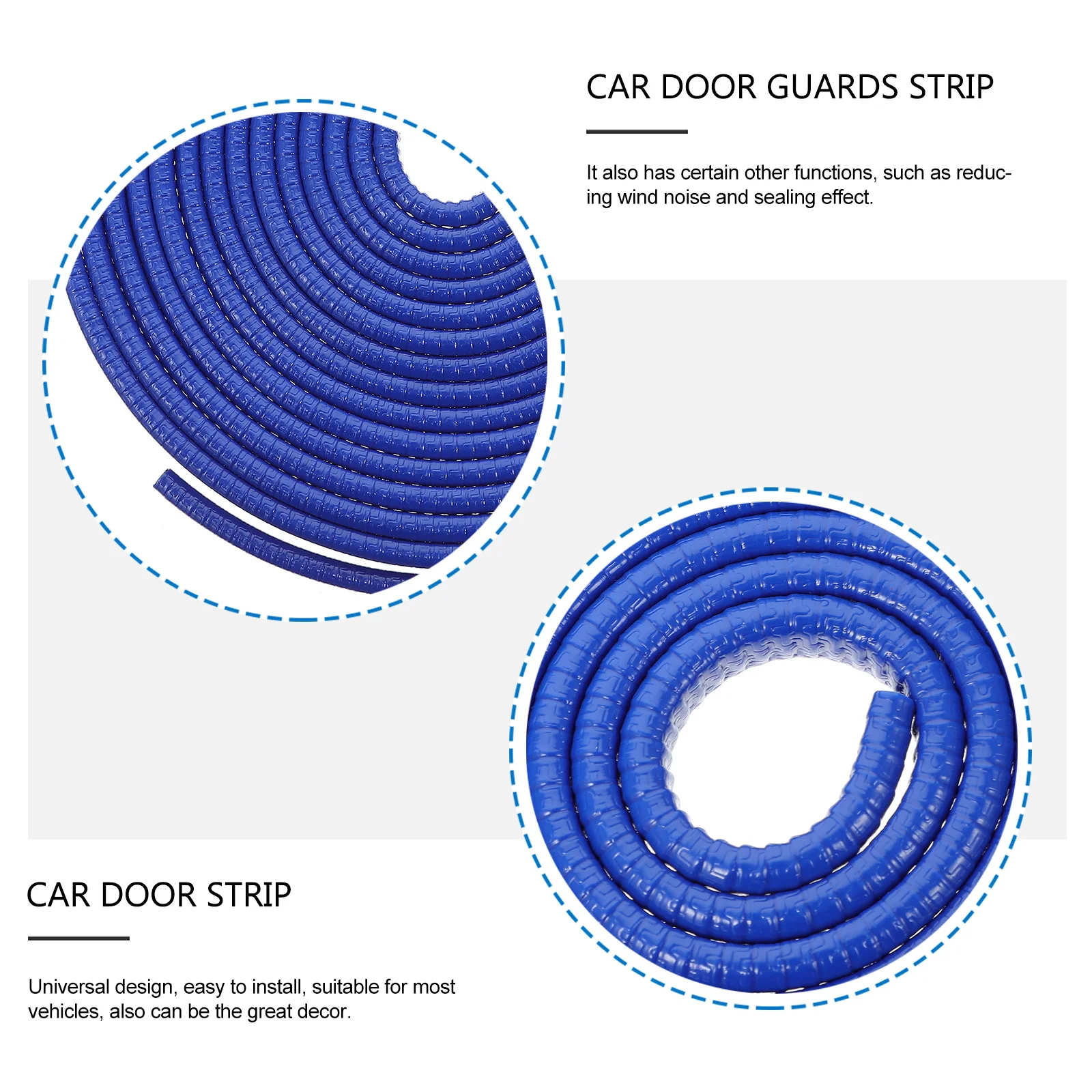 

1 Roll Rubber U-Shaped Decorative Strip Car Door Guards Trim Auto Door Sealing Strip Anti-Scratch Protection For Universal