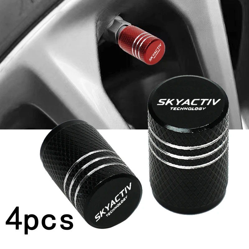 

For Mazda Skyactiv 2 3 5 6 8 CX3 CX4 CX5 CX8 CX30 MX5 Accessories Car Wheel Tire Valve Caps Tyre Stem Covers Airdust Waterproof