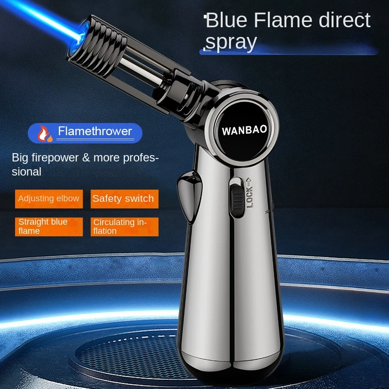 Gas Lighter High Firepower Torch Jet Spray Gun Kitchen Cooking Smoking Accessories Windproof Turbo Jewelry Welding Cigar Lighter