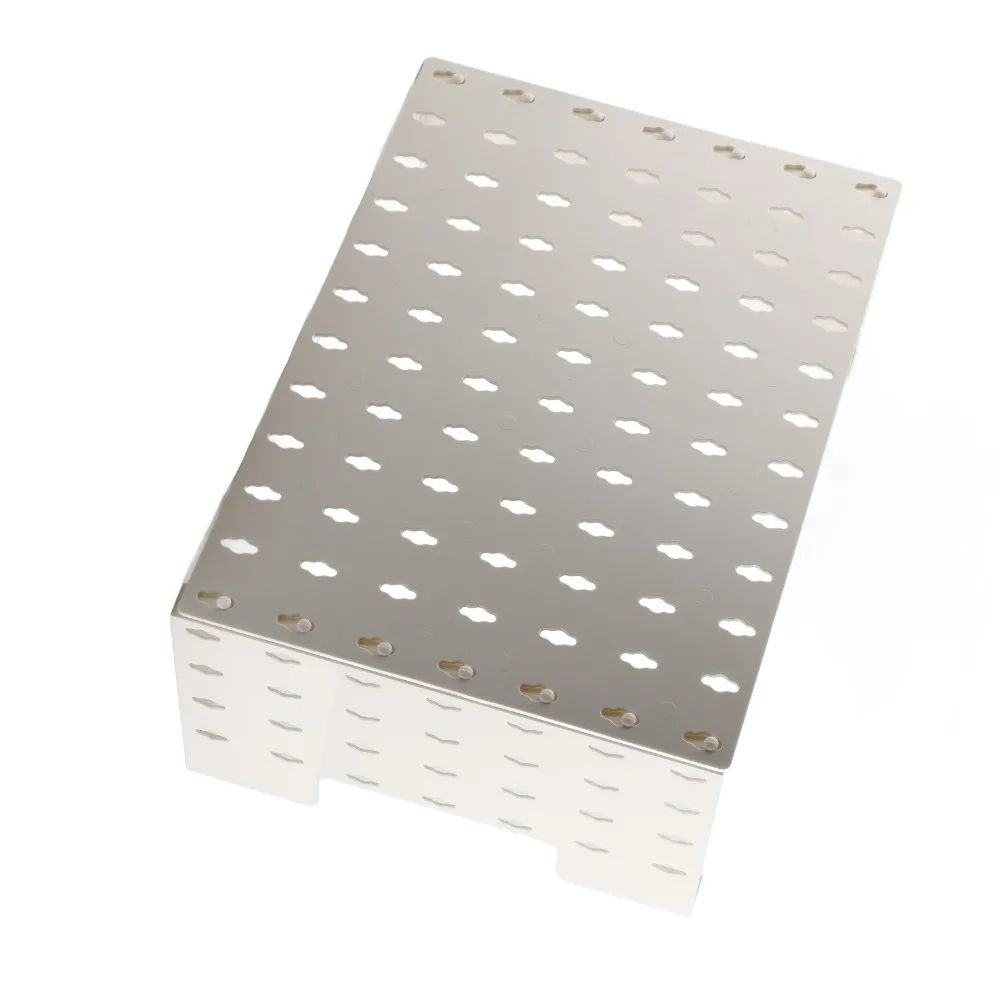 ABS Wall Mounted Storage Rack White Decorative Hole Plate Multi Function Storage Rack Combination With Adhesive Pads