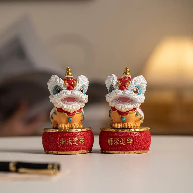 Creative Gift Chinese Lion Dance Characteristic Present National Trend High Class Unique Lion Fortune Turning Ornament