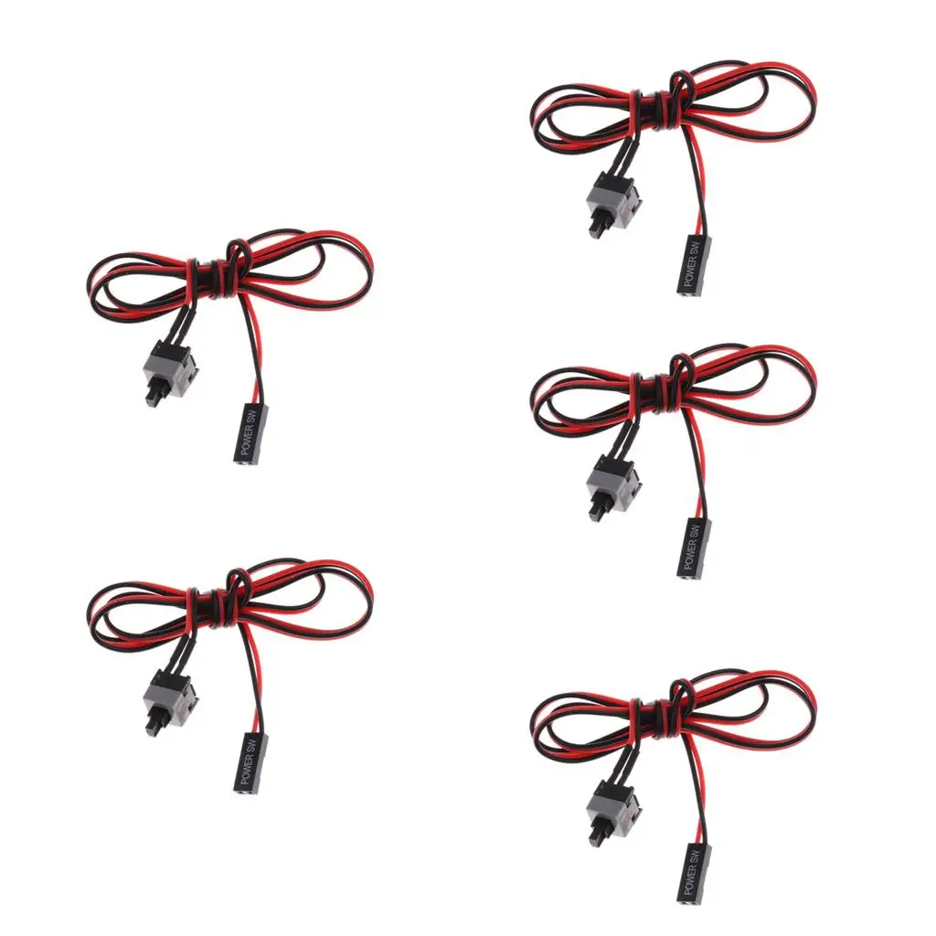 

5Pcs/lot Computer Motherboard Power Cable Switch on/Off/Reset Button