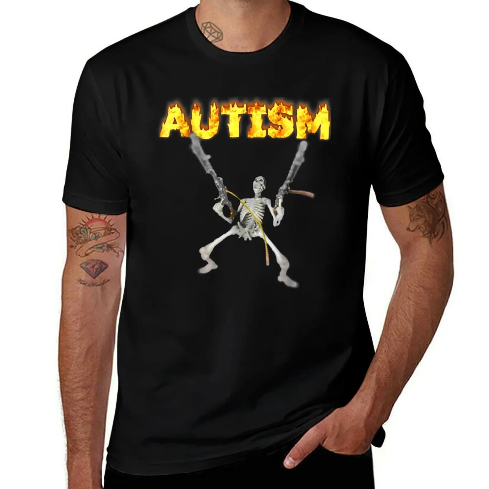 Autism Skeleton - Oddly Specific Dank T-Shirt Soft Durable Cotton T-Shirt