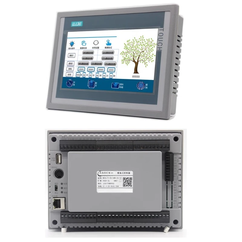 PLCMS3U7 inch touch screen all-in-one machine programmable controller FX3Uplc industrial control board with Ethernet port