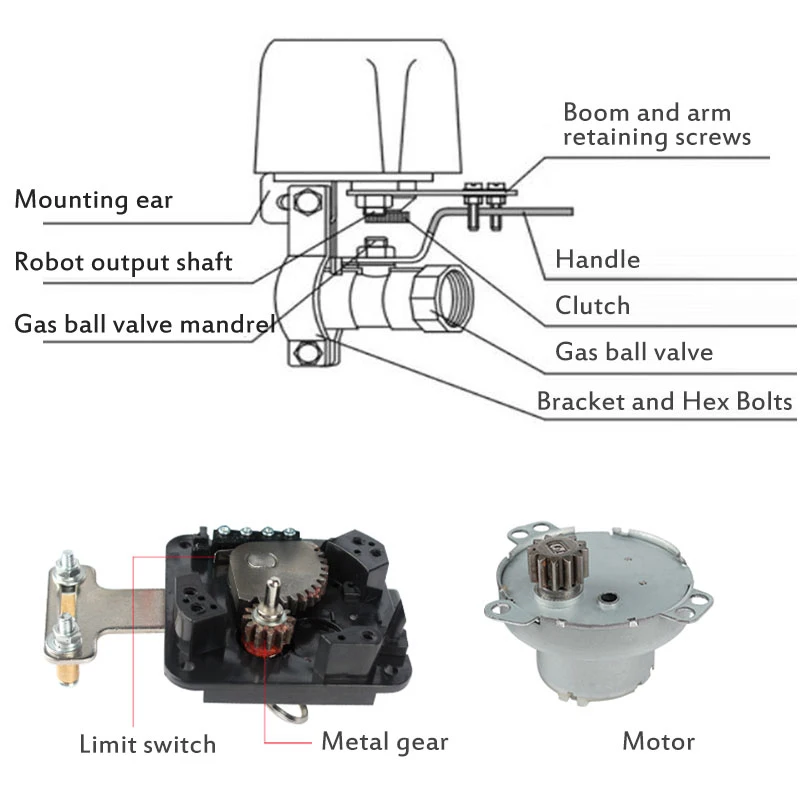 Tuya-Válvula doméstica inteligente, Wi-Fi, BLE, Água e Gás, Controle de Automação, Trabalhar com Alexa, Assistente do Google, Smart Life
