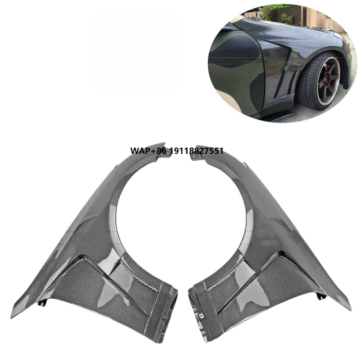 

Переднее крыло из карбона в стиле EPA для Skyline CPV35 G35 G35S Coupe