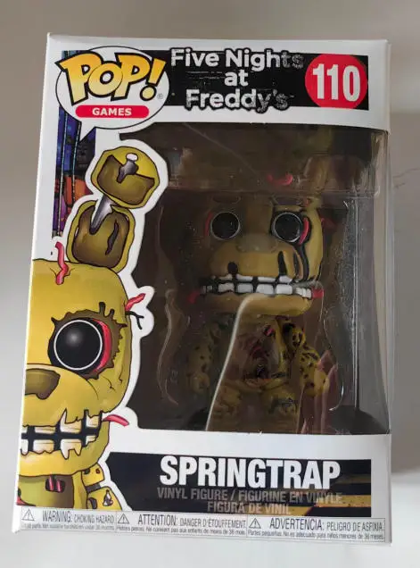 FUNKO POP Five Nights At Freddy's Springtrap110 #   Figura de Vinilo de 10 cm, Muñeco Coleccionable de PVC, Juguetes para Niños, Regalo de Cumpleaños
