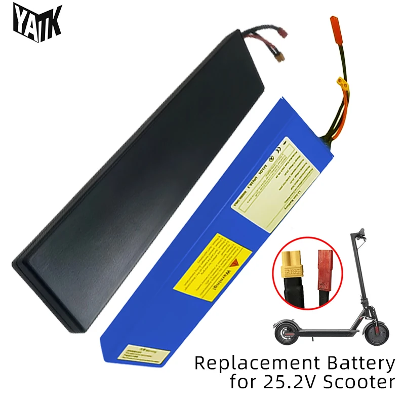 

6000mAh 25.2V Battery Pack for Electric Bicycle Moped Balancing Scooter 7S2P XT30+JST Replacement 18650 Lithium-Ion Batteries