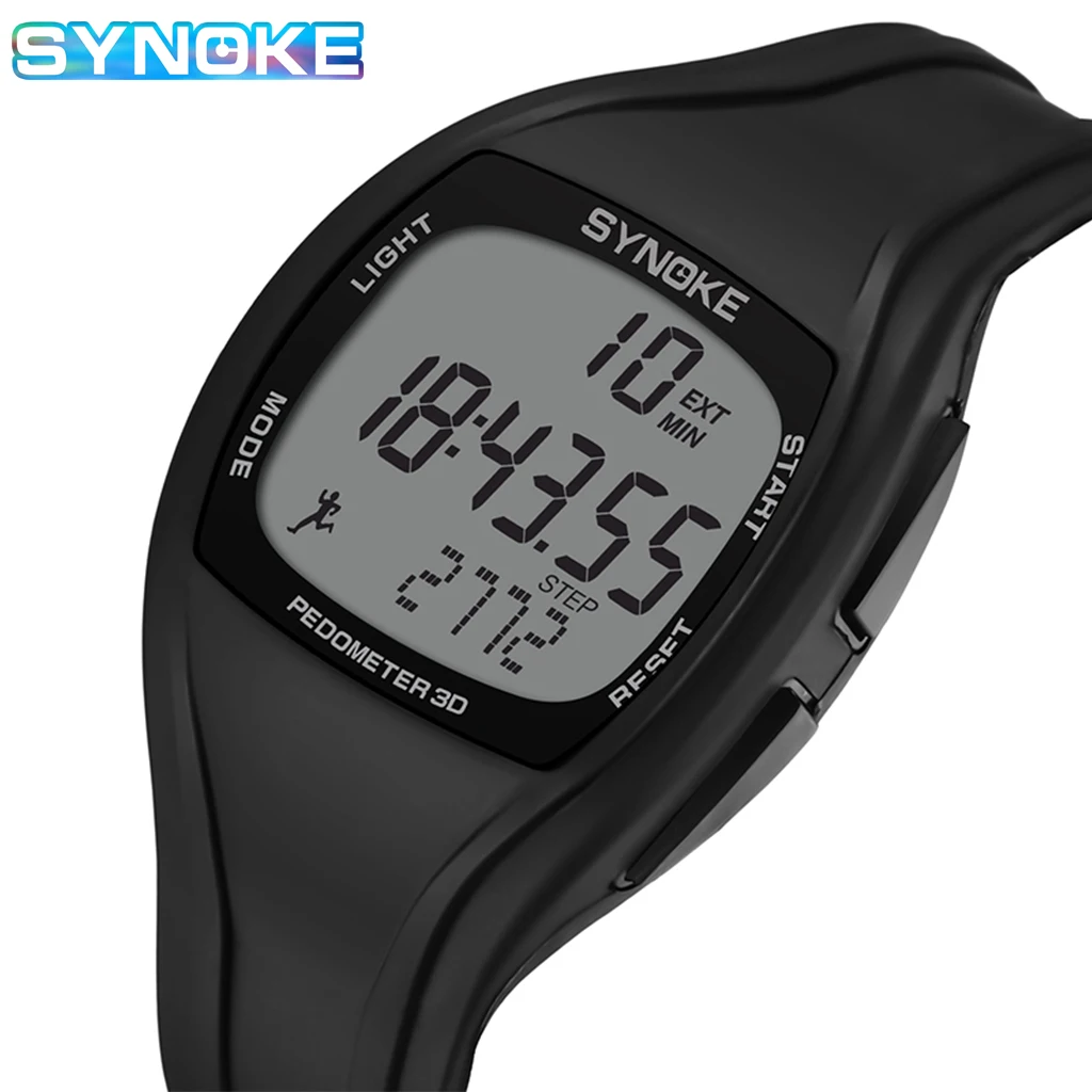 SYNOKE Men Sports Watches Waterproof Wristwatch Male Electronic Clock Pedometer Digital Watch for Men Relogio Masculino