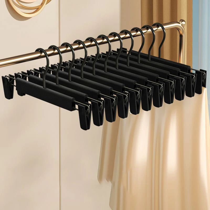 Frosted Clothes Hanger Pants Organizer JK Skirt Clip Closet Storage,Trouser Rack Drying Underwear, 10 Pcs, 20Pcs