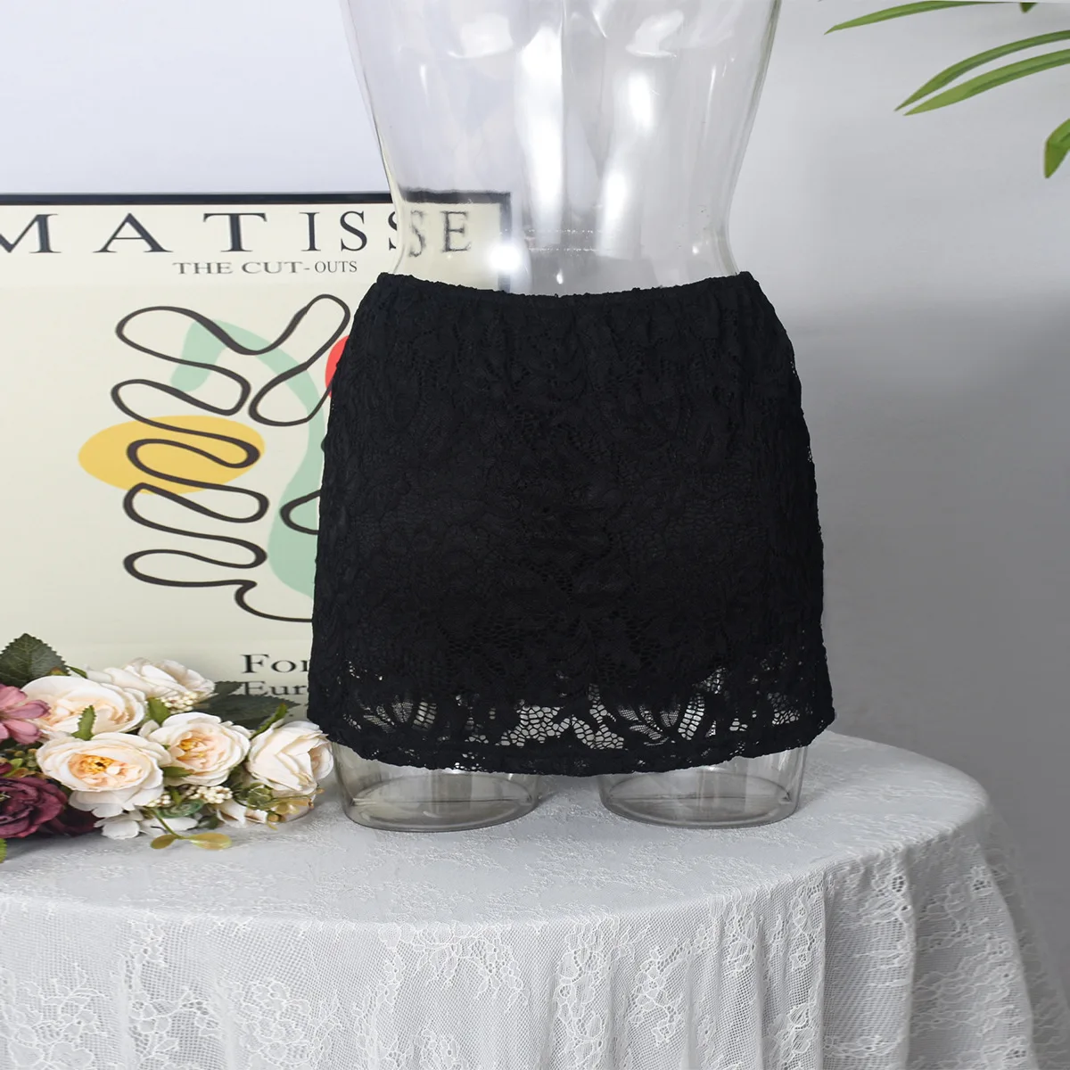 Cross-border exclusive supply for 2025 summer new products, sexy hip-wrapped lace elastic Europe, America, skirt, women cw82919