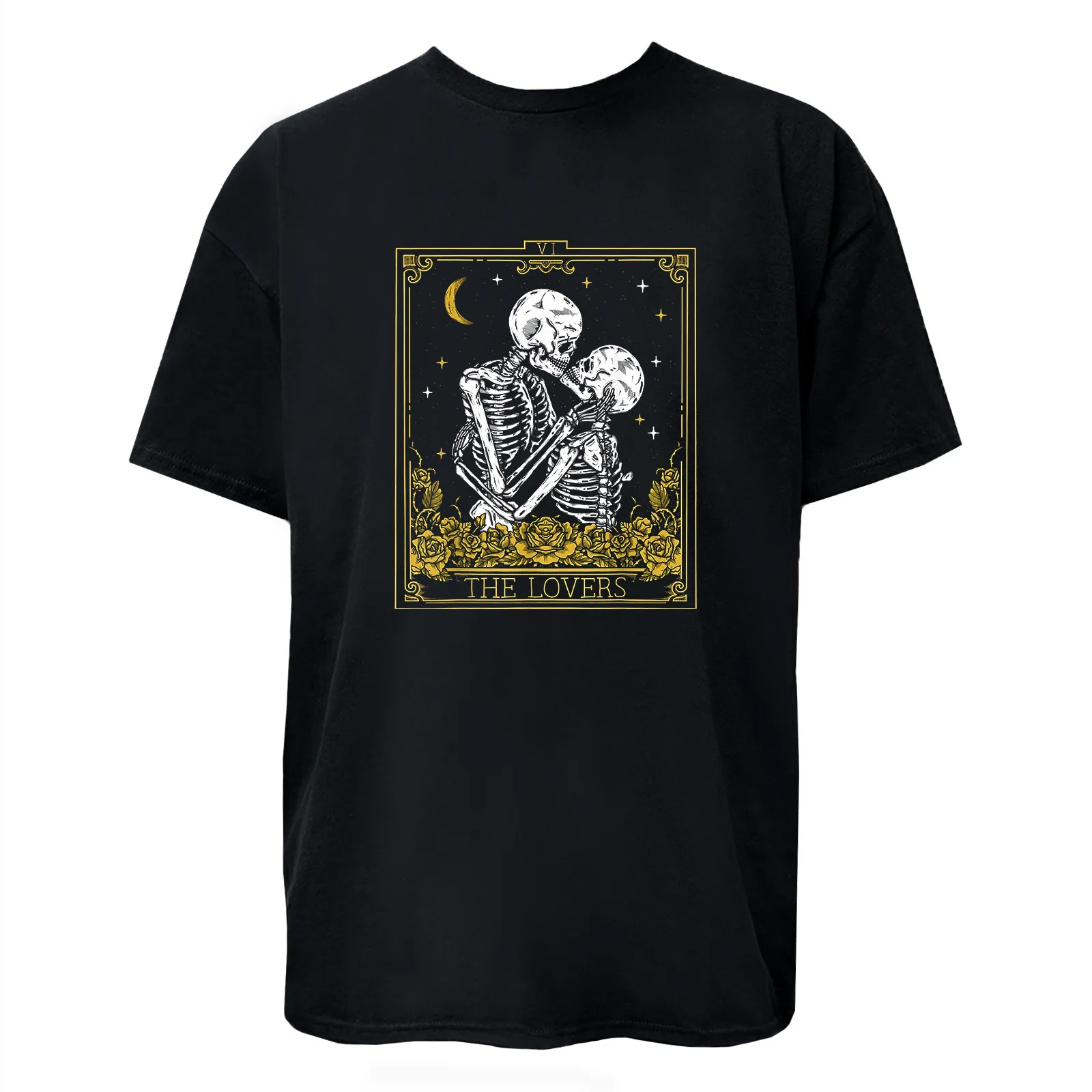 

Футболка/толстовка с романтическим рисунком The Lovers Skeletons/толстовка унисекс