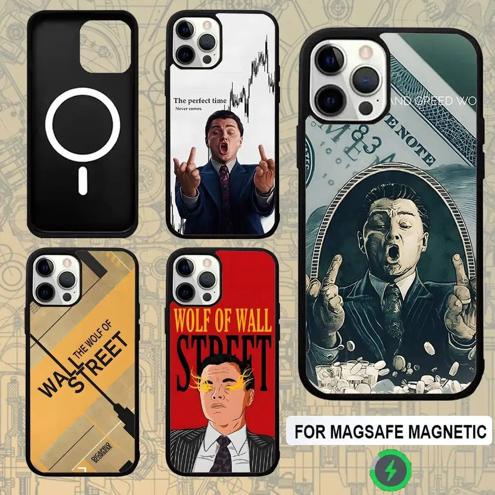 

W-Wolf Of Wall Street For Magsafe Wireless Charger Case For iPhone 15,16,17,13,14,11,12,Pro,Max,Plus,E,Air,Mini Cover
