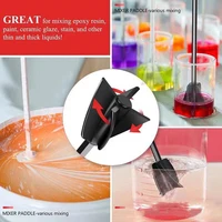 Epoxy Mixer Paint Drill Attachment Paddle Consistency Liquids Resin Head Stirrer Mixer Paint Resin Attachment With Drill Chuck 5