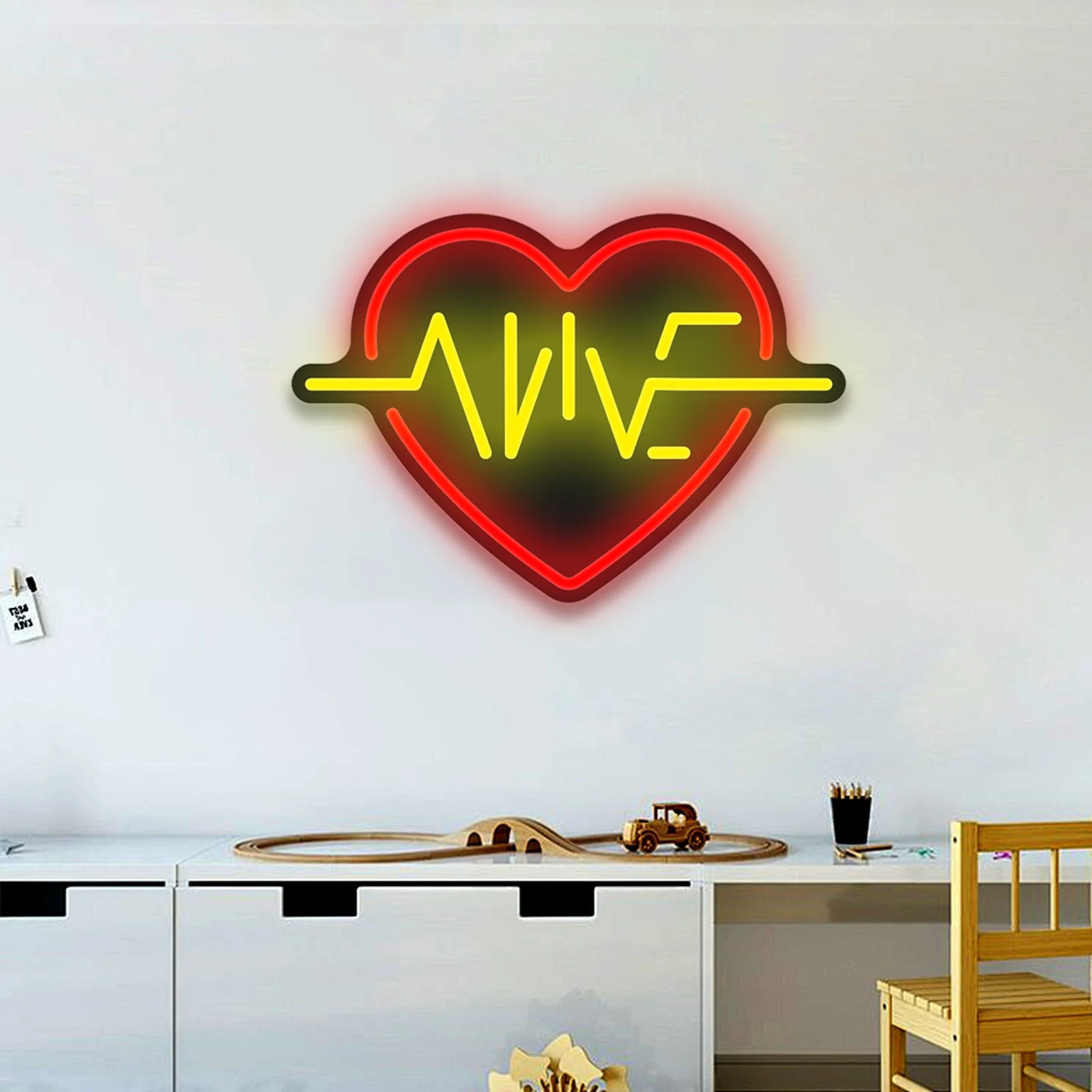 

Heartbeat, доска, неоновый свет, светодиодная неоновая вывеска для спальни, гостиной, бара, игровой комнаты, настенный декор, подарок для семьи, друзей, питание от USB