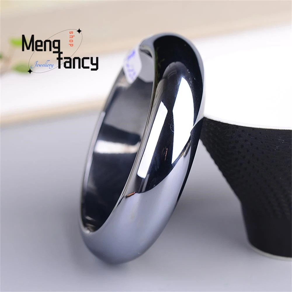 Terahertz Wave Polycrystalline Silica Ore Terasilite with Magnetic Stone Bangle Exquisite Natural Fashion Jewelry Holiday Gifts