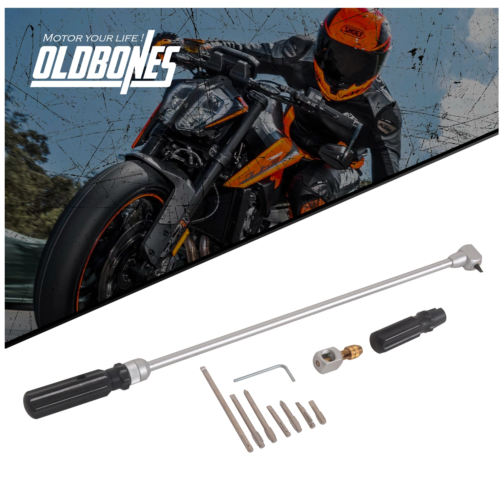 Oldbones Pilot Screw Adjusting Tool Motorcycle Carburetor Adjustment Wrench Tool Bevel Screwdriver Angle Engine Carb Tune Up