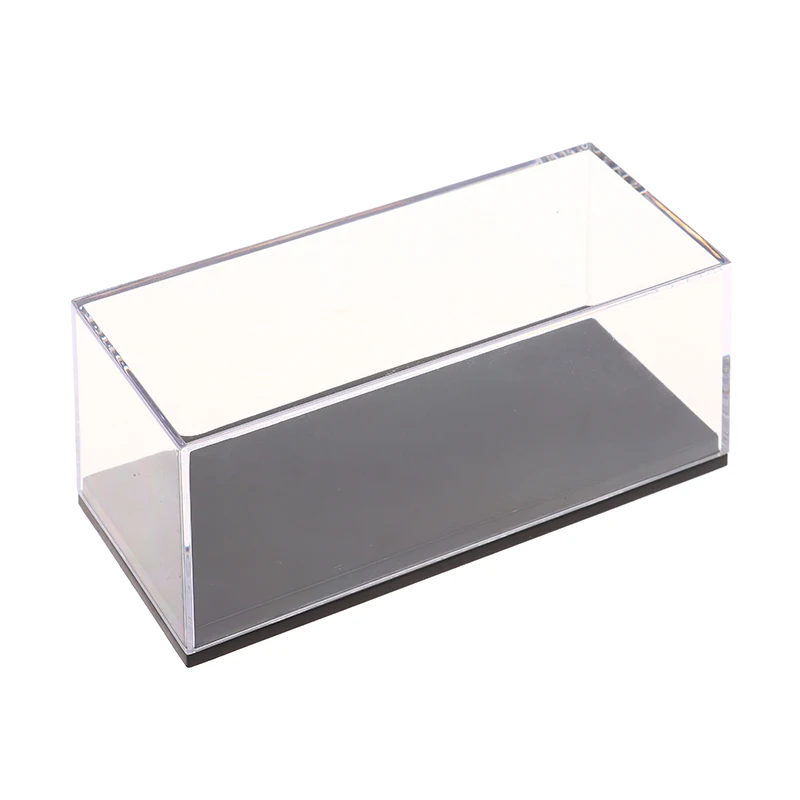 Caja de exhibición de modelo de coche, estuche protector transparente, cubierta dura de polvo acrílico, soporte de almacenamiento, 3 tamaños, 1:64