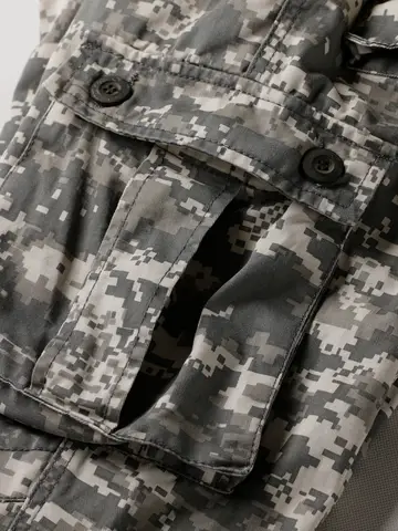 Herrbyxor med cargomönster och kamouflagemönster, arbetsbyxor med 8 fickor (utan bälte) 8 best sales 8-ficks cargobyxor - №2