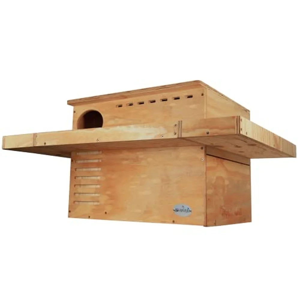 Large Barn Owl House Box with Exercise Platform DIY Kit