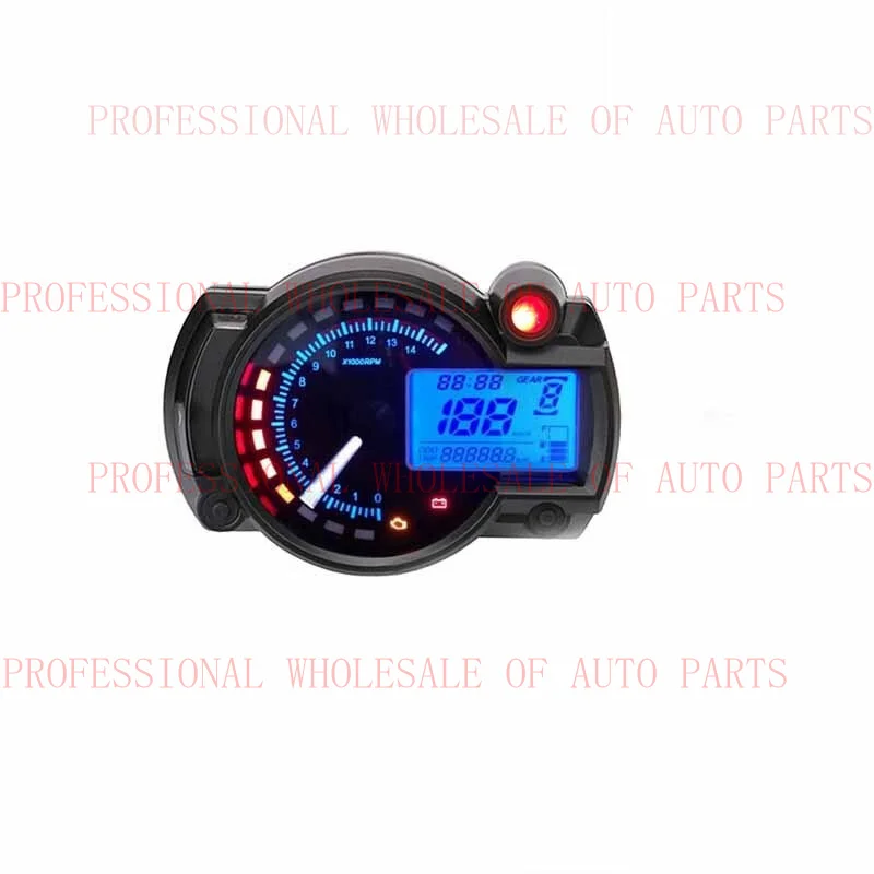 V+ V+ 9-16V Motorcycle Colors LED Speedometer LCD Digital Odometer Gauge 15000 r/min
