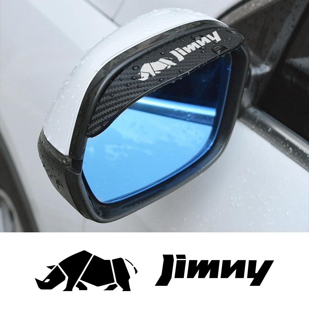 For Suzuki Jimny jb64 jb74 jb43 jb53 jb32 Styling Soft Rubber Rearview Mirror Rain Eyebrow Auto Exterior Decorative Accessories