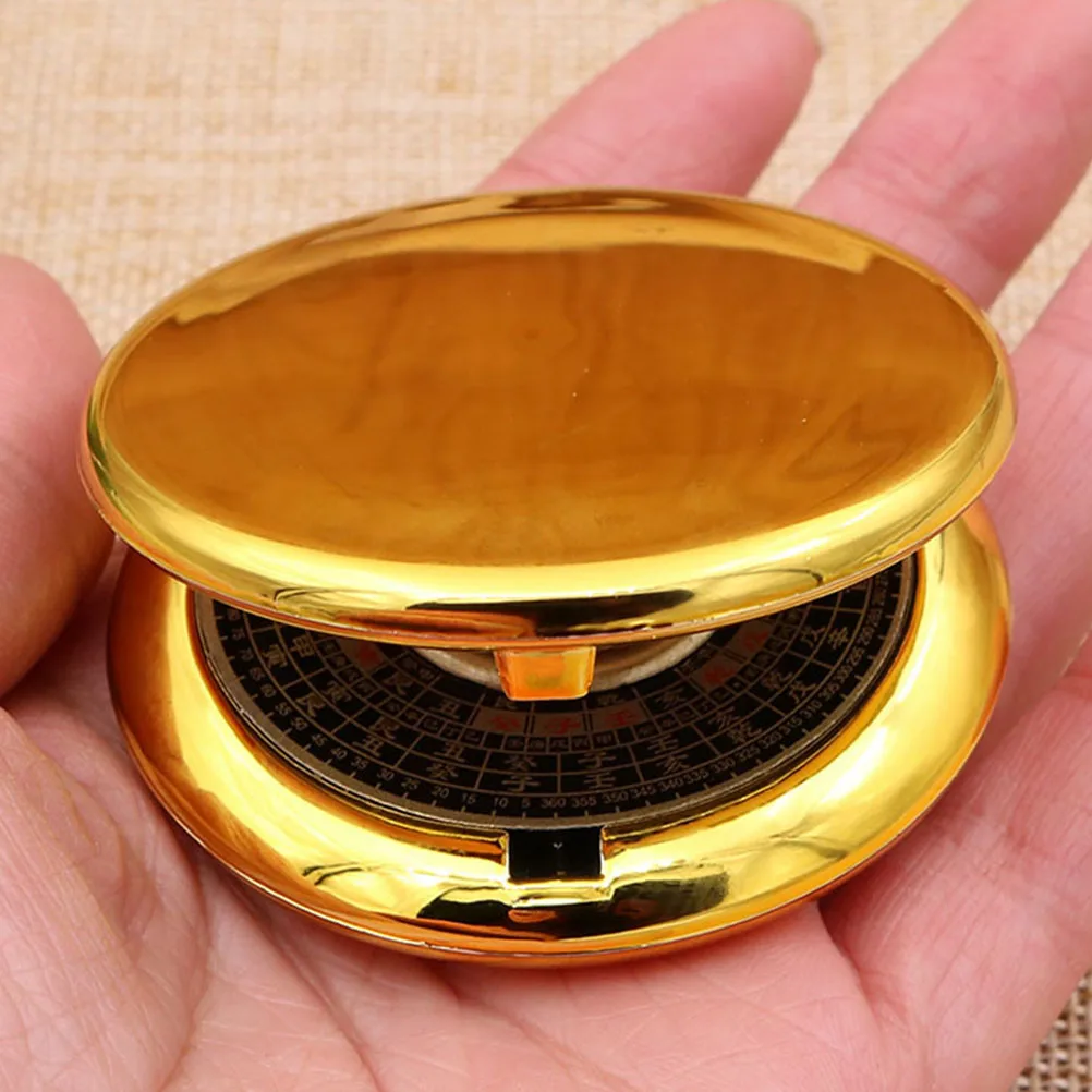 

Multi-functional Chinese Compass Portable Flipping Cover Hiking Camping Survival Vintage Metal Retro Mirror Polished Outdoor