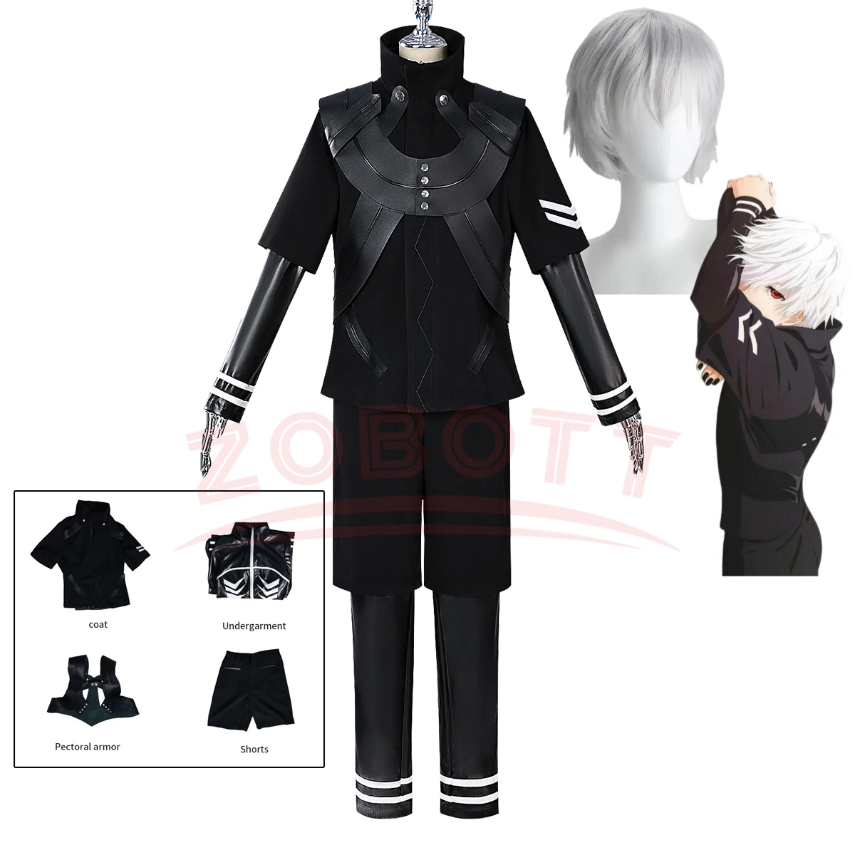 

Аниме Токийский Гуль Канеки Кен Косплей Костюм Черные Топы Комбинезоны Feel Man Хэллоуин Карнавальный Костюм