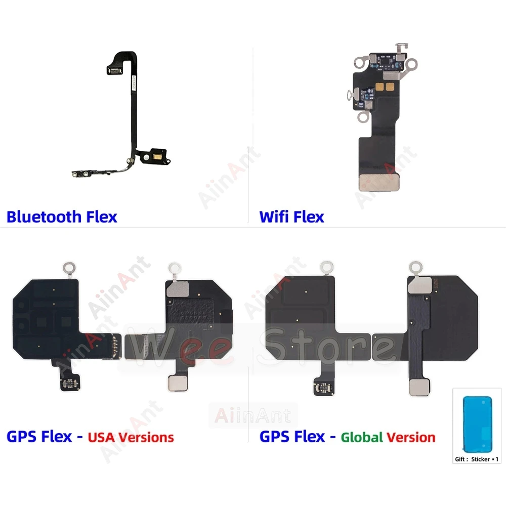 100% AiinAnt Bluetooth GPS Cellular Antenna NFC WI-FI Signal Wifi Flex Cable For iPhone 13 Pro Max mini with Sticker