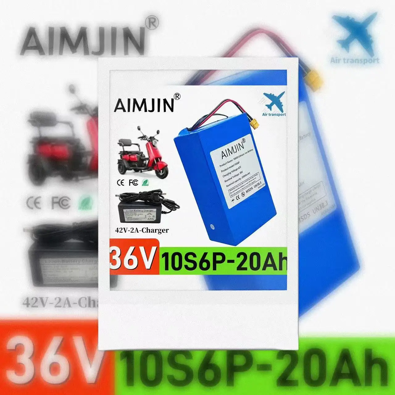 

Lithium-ion 18650 36V 20000mAh High-capacity Rechargeable 10S6P Battery Pack Built in BMS Suitable for Electric Scooter Battery