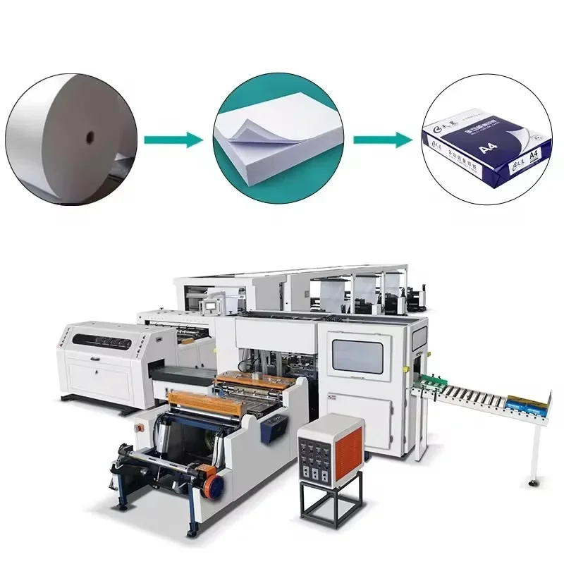 

A4 Paper Cutting High Precision Automatic A4 Paper Making Machine A4 Paper Cutting Machine Roll To Sheet With Packaging Machine