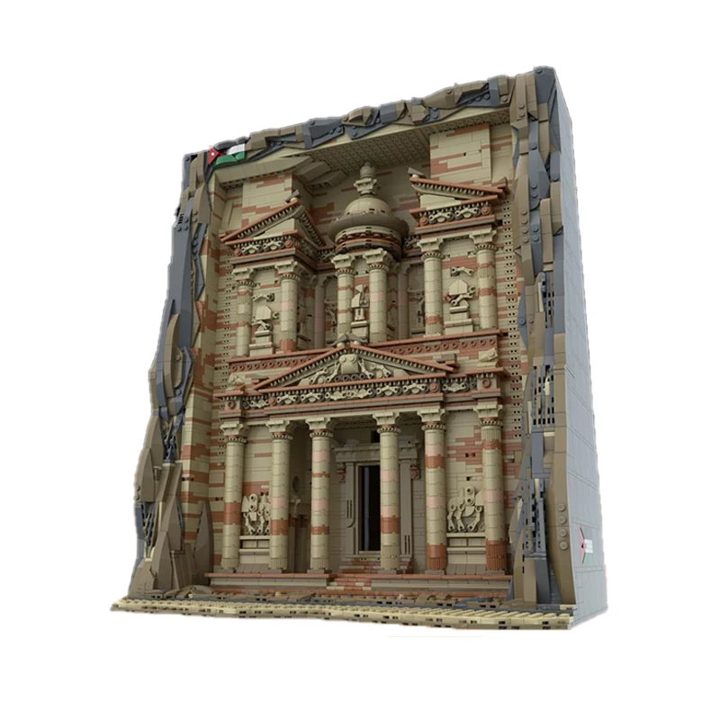 City Street View Model MOC Building Bricks Rock Castle Palace Gate Modular Technology Gifts Holiday Assemble Children Toys Suit