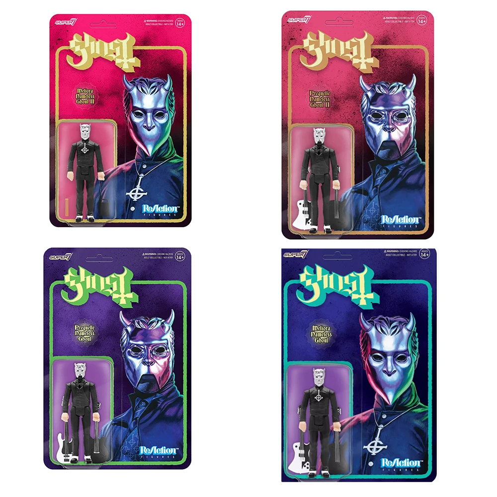 Super7 Ghost Prequelle Nameless Ghoul Guitars 9.5cm Ghost Accessory Heavy Metal Reaction Figure Toys Collectible Action Figures