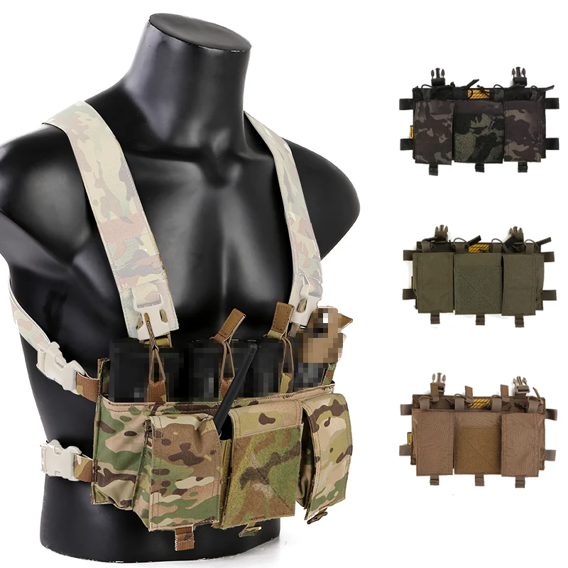 Emersongear For MF Style Quad 5.56 Compatible Placard Magazine Bag Mag Pouch Airsoft Tactical Chest Rig Vest Accessories EM7367